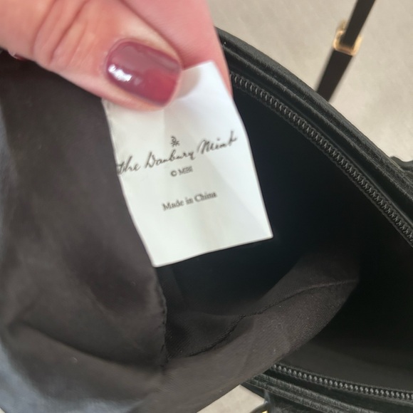 Danbury Mint “PC” Personalized Black Top Handle Satchel Handbag Gold Hardware - Picture 9 of 10